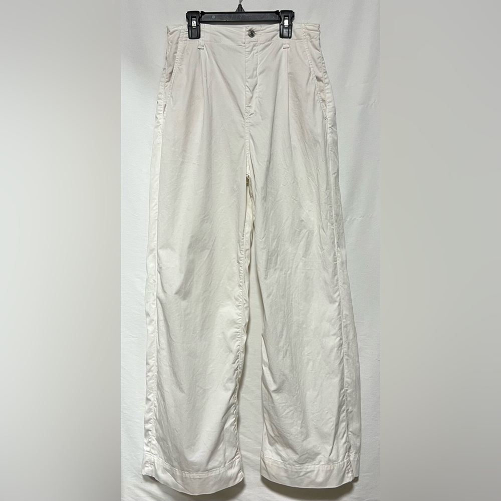 MAVI Pera Pleated Wide Leg Ultra High Rise Pants Trousers Linen Cotton Summer - Picture 5 of 14